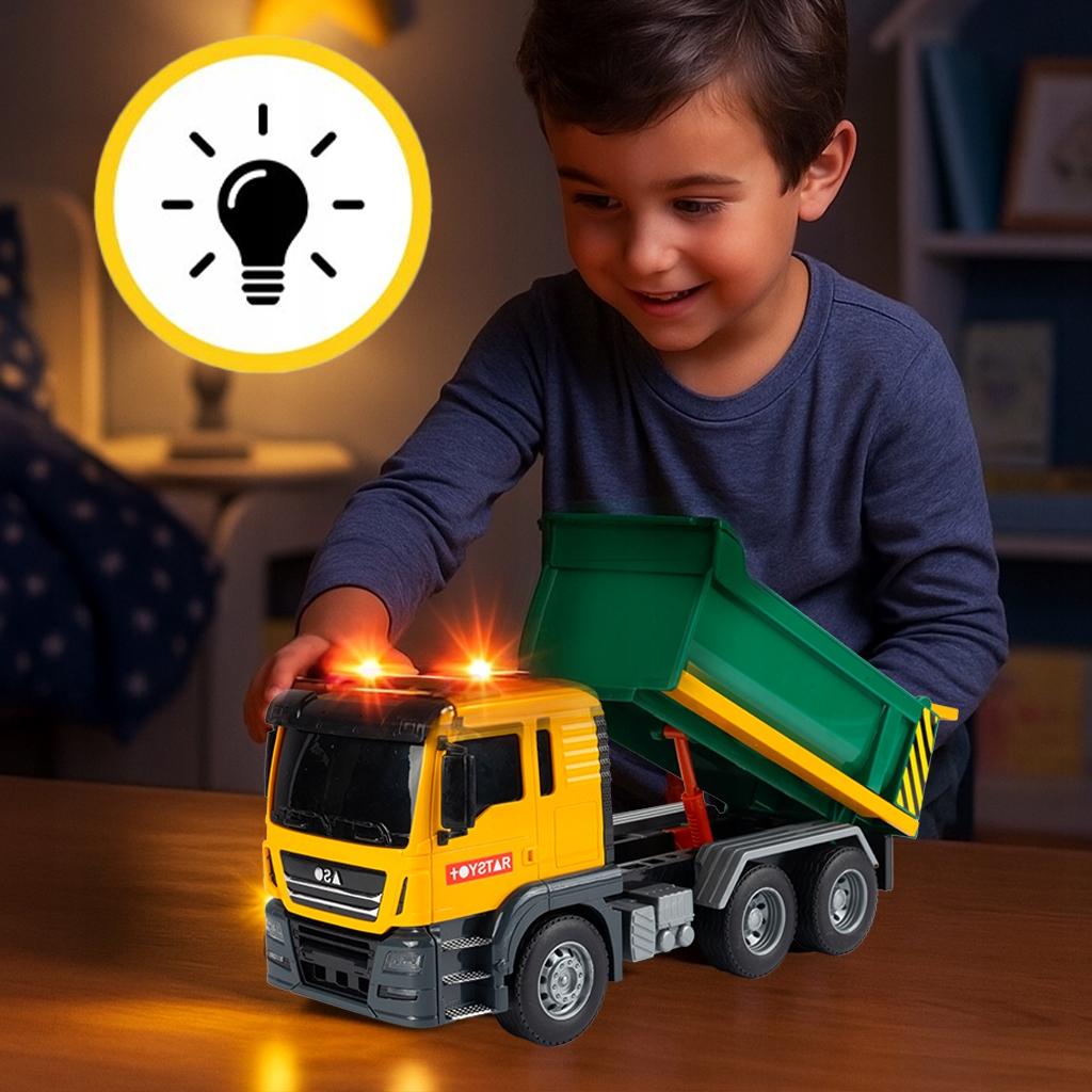 [PACZB] Car with Drive Tipper Movable Semi-trailer Light Sounds Z3167