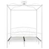 Struttura Letto a Baldacchino in Metallo Bianco 180 x 200 cm