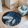 Wolf pattern round rug,Carpet Rug for Living Room Bedroom Playroom ,Non-slip Floor Mat,Holiday Gifts and Birthday Gifts.