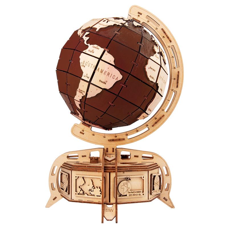 Children's 3D Wooden Perpetual Calendar Puzzle - DIY Mechanical Gear Assembly Model