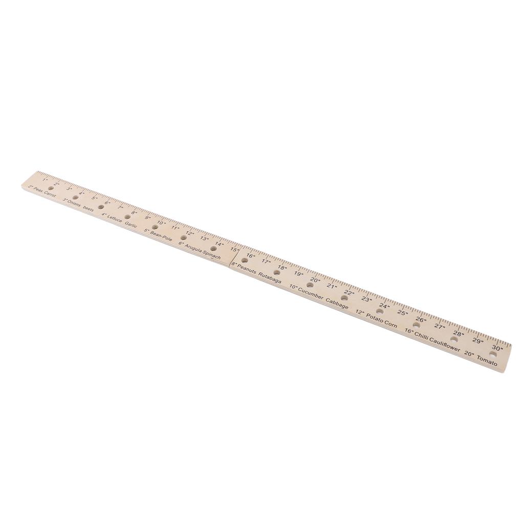 30 Inch Wooden Plant Ruler Foldable Planting Ruler with Holes Portable Garden Ruler with Plant