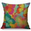 Colorful Butterflies Harmony Sofa Decoration Cushion Cover Butterfly Abstract Graffiti Nordic Cotton Linen Pillow Case Cojines