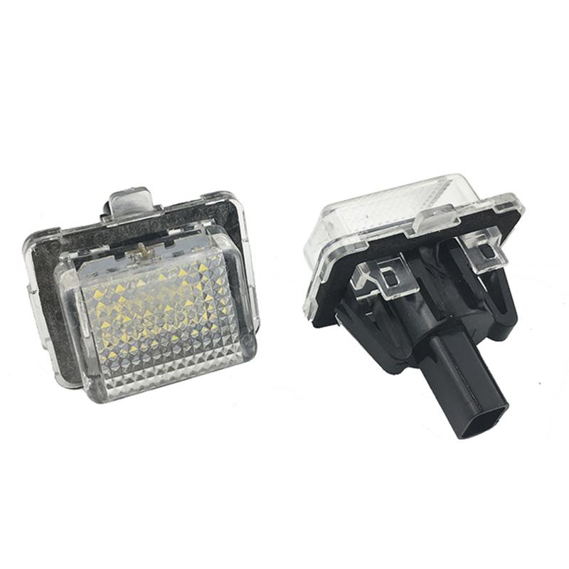 Car Flashing 1 Pair LED License Number Plate Light for Benz W204/W205/W216/W218/W212/W221/W231/W222/CLA 6000K White