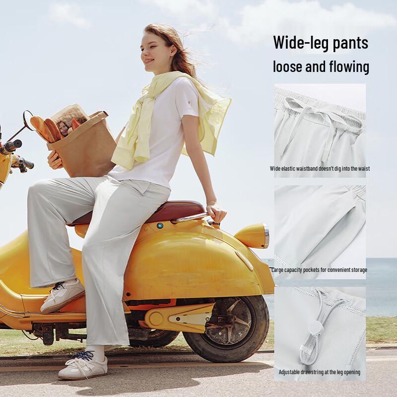 Tanbol Women's Sun-Protective Cool-Feel Quick-Dry Wide-Leg Casual Pants