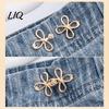 Loose Pants Waist Tightener Six-Leaf Button, Detachable Jeans Button Pin, Adjuster No Sewing Required Buckle Clothing Accessories Nail