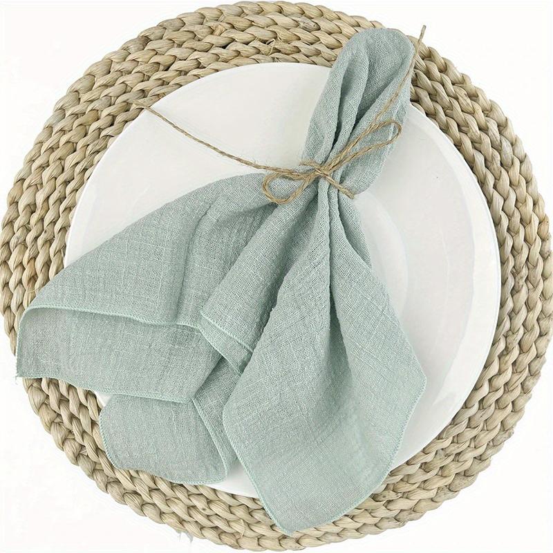 Set of6 Cotton Cloth Napkins Gauze 32x32cm Fabric Kitchen Tea Table Towels for Home Wedding Decoration Christmas Napkin CJB001