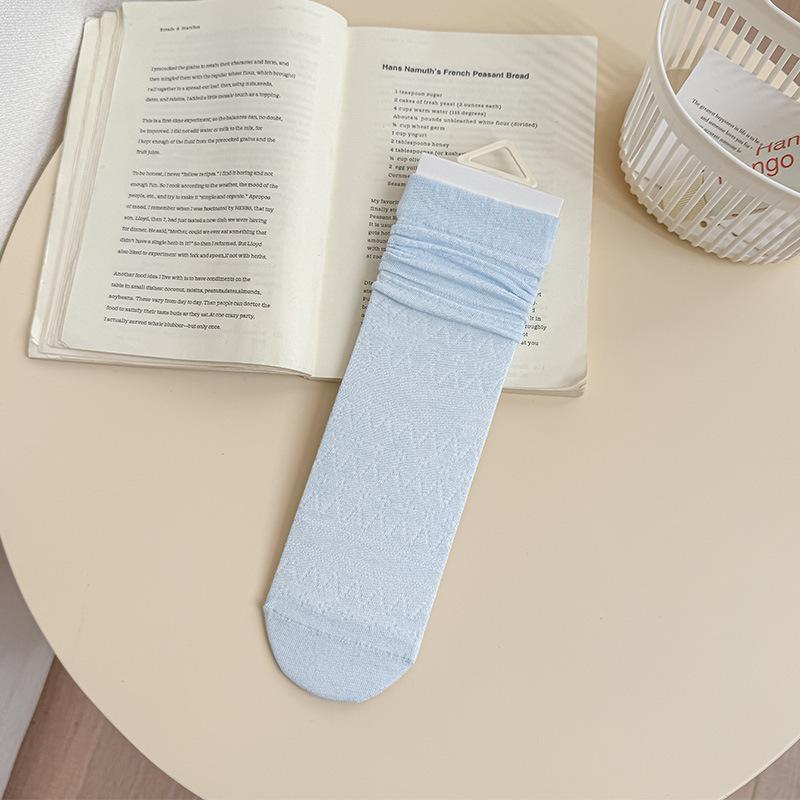 

Легкие детские носки на весну и лето, однотонные, многоцелевые, до середины икры, с сетчатыми отверстиями и дышащим дизайном, штабелируемые, без шва 1 pair светло-синий