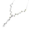 Les Trésors De Lily [K0972] - Silver Gray 'Paradis Floral' Designer Necklace