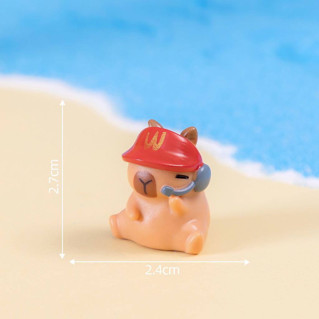Adorable Capybara Figurine Resin Blind Box Desktop Decor Cartoon Style