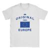 UE Europa Uniunea Europeană Steagul European Tricou Bărbați Tricouri Vintage Vară Gât Rotund Harajuku Tricou Angro Haine Oversized