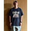 American Retro Heavyweight Pure Cotton Trendy Brand Motorcycle Print T-Shirt Men's Short-Sleeve Summer Foreign Trade Men's Vintage T-Shirt