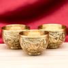 Brass Dragon & Phoenix Cup: Embossed Tea Mug with Hundred Blessings Design - Office Treasure Gathering Basin Ornament