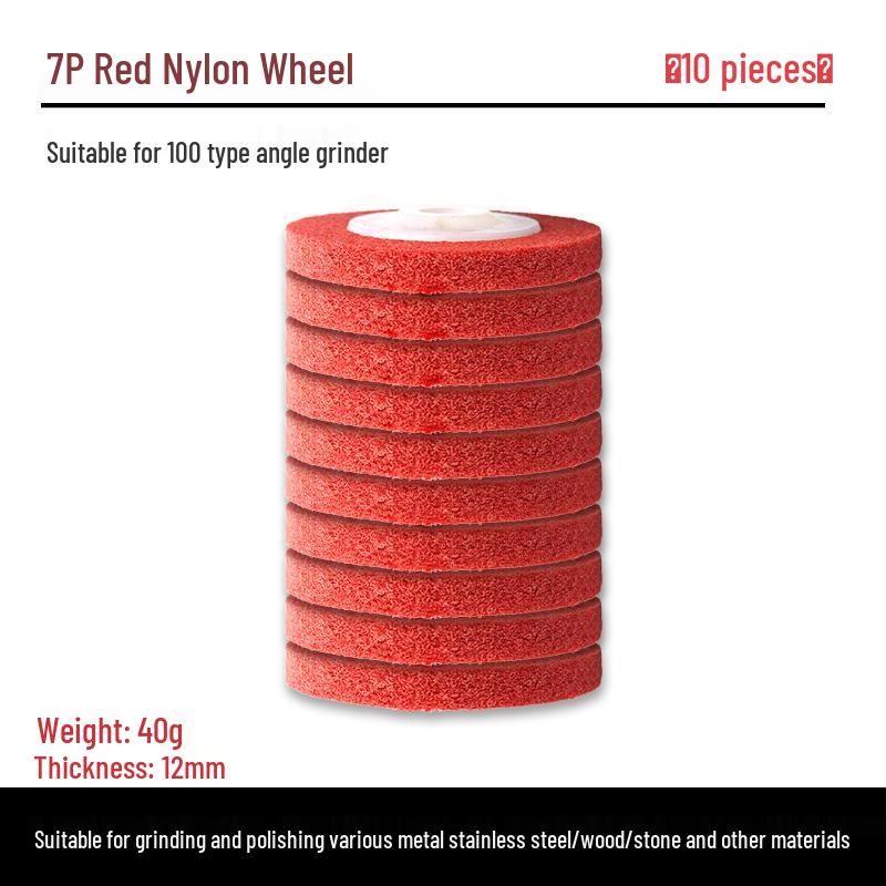 Nylon Fiber Polishing Wheel for Angle Grinder - Metal Grinding, Rust Removal, Stainless Steel and Wire Drawing Disc