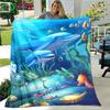 3D Fashion Dolphin Printed Four Seasons Blanket Sofa Cover Travel Bed Plush Blanket Travel Office Break Blanket Birthday Gift