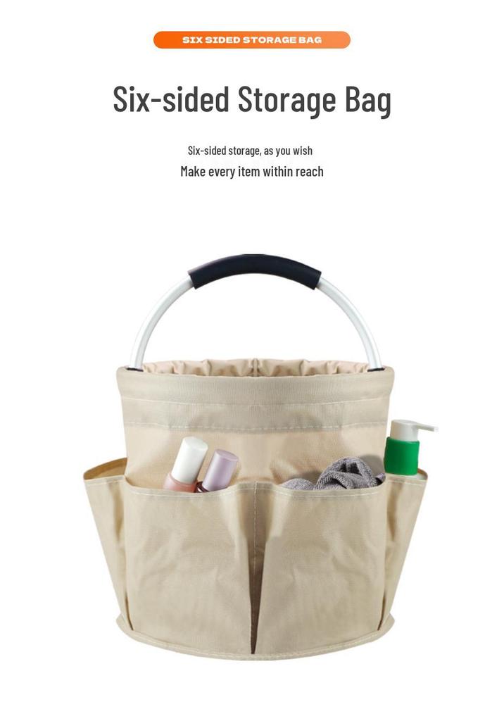 Portable Outdoor Picnic and Beach Basket – Foldable, Multi-Purpose Storage Bag for Bathroom or Mother and Baby Needs.