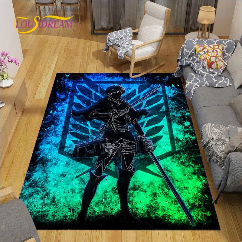 Attack On Titan Carpet for Living Room Bedroom Rug Kitchen Door Unslip Floor Mats Birthday Gift Photography Props Alfombra Rug