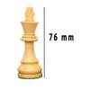Luxury Wooden Chess Set with Maple Wood Marquetry (Black/Natural) 40 CM X 40 CM with Carved Pieces In Varnished Wood