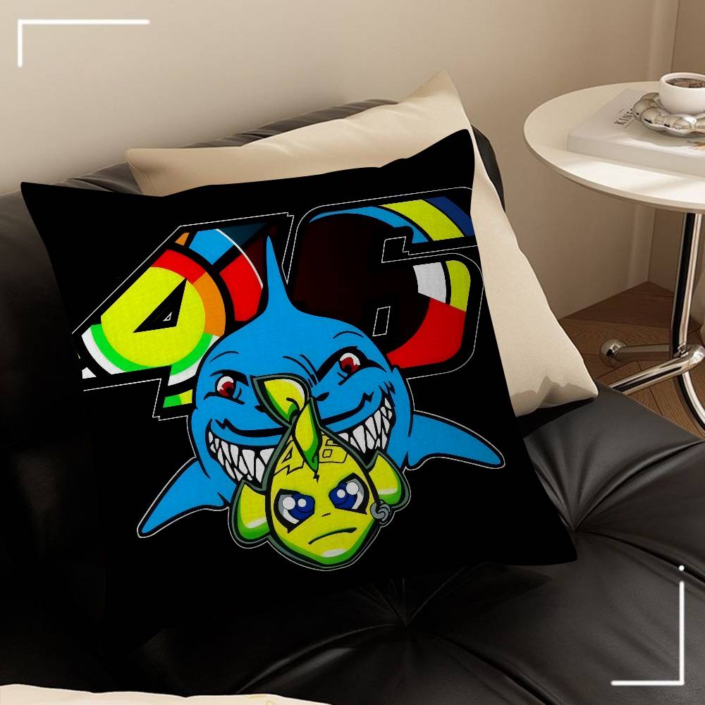 V-Valentino Moto Gp R-Rossi 46 Pillowcase toon Gift Cushion Cover Bedroom Home Sofa Chair Seat Decor pillow case