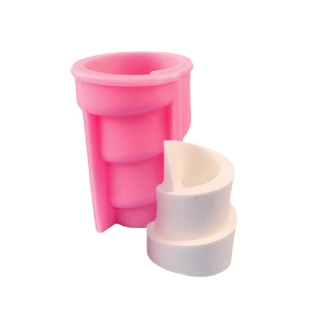 Silikon-Bastelform, geometrische Kerzenhalter-Formen, Silikon-Kerzenständer-Formen, Silikon-Textur-Handherstellungsformen