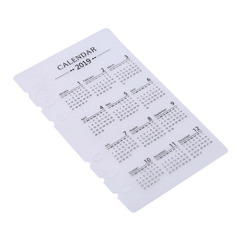Creative Calendar  Divider Binder Notebooks  Accessories  Partition Plate