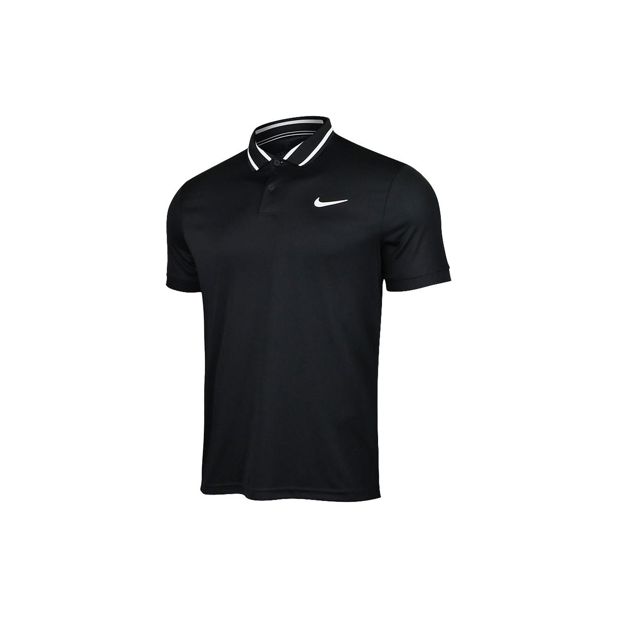 Nike Polo Shirts Men s Black Polo Collar Moderate Straight Fit CW6850-010 S