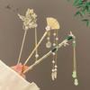 Retro Chinese Style Tassel Hair Clip For Women Hair Stick Pins Flower Handmade Hairpins Charm Jewelry Accessories Hair Ornaments