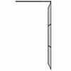 Walk In Shower Screen for Shower Enclosure 100 X 195 Cm Dark Tempered Glass In Black
