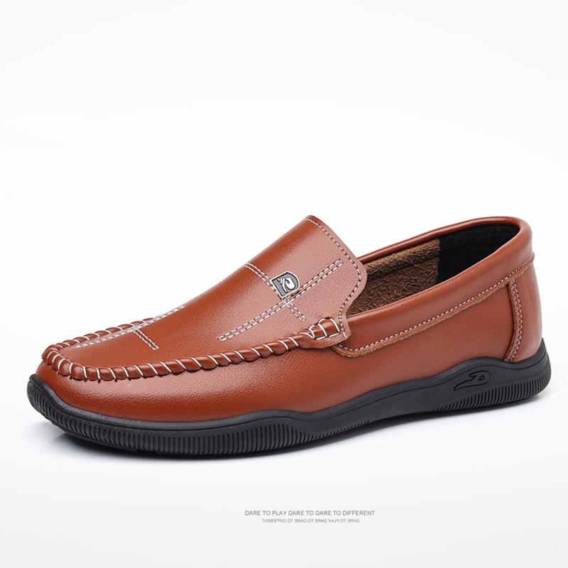 Men's Loafers Faux Leather Flat Breathable Casual Shoes Slip On Driving Shoes Fashion Business Shoes Fashion Driving Shoes for Men