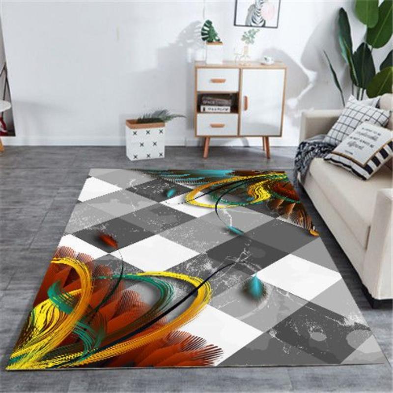 

Geometric Carpet Mat Bedroom Bed Carpet Home Living Room Decoration Sofa Carpet 80*120cm