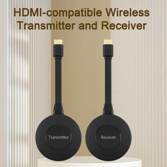 Wireless High-speed Transmitter & Receiver 4K/1080P 60Hz Dual-Mode Screen Mirroring Extender for Laptop PC Phone TV Plug-in-Play Display Adapter