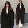 Women's Korean-Style Thick Woolen Overcoat, Slim Fit, 2025 Autumn/Winter