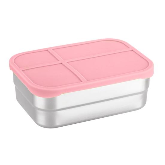 Food Storage Containers With Lids Stainless Steel Snack Box Leak-Proof Stackable Meal