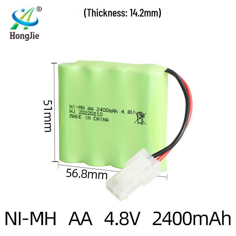 NiMH 4.8V 2400mAh Rechargeable Battery Pack for RC Cars & Electric Toy Climbers