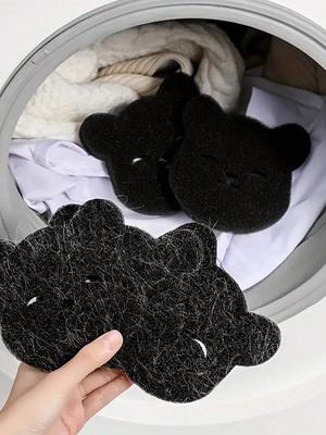 12/2/4/6/8pcs Laundry Ball Washing Machine Lint Catcher Bear Shape Pet Hair Remover Reusable Clothes Sofa Cat Dog Hair Cleaning