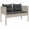6 Piece Garden Sofa Set in Light Gray and Dark Gray Poly Rattan