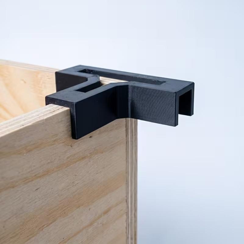 Giunti di Rinforzo Angolare in Plastica a T Supporti per Giunzione di Progetti in Legno da Interno e Riparazione Mobili, Set da 4