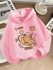 Schattige Capybara Hoodie voor Kinderen Cartoon Dier Print Meisjes Jongens Lange Mouw Pullover Sweatshirt Kawaii Casual Tops Lente Herfst