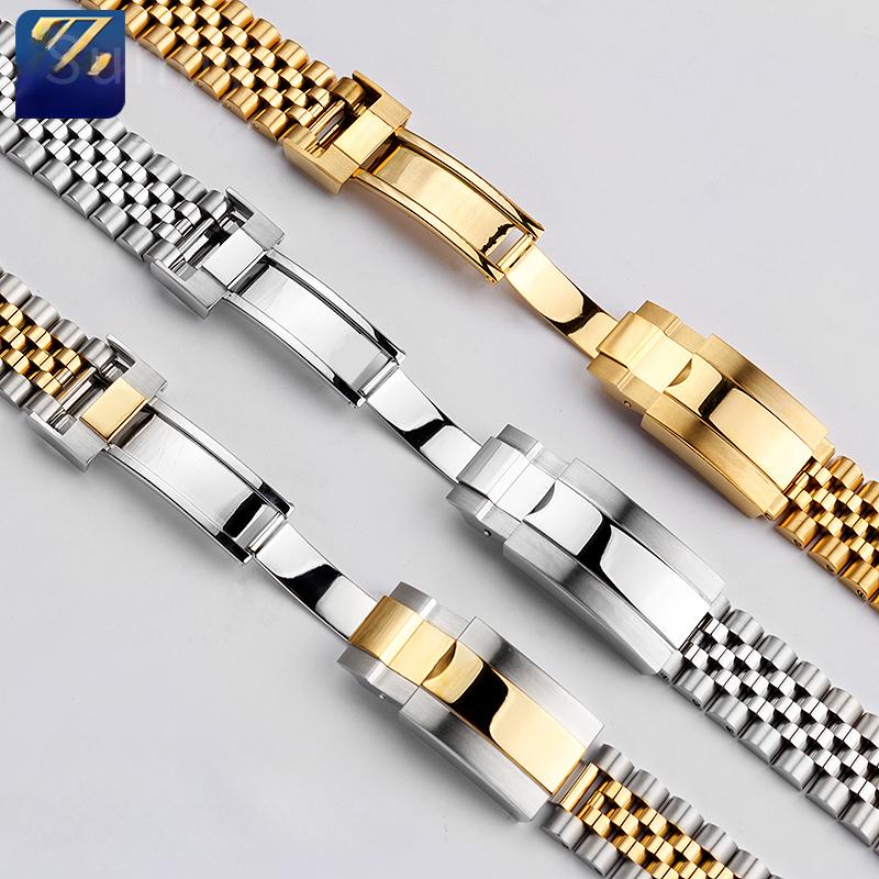 Roestvrij Staal Metaal Gentleman Horlogebanden voor Rolex Log Serie Waterdicht Roestwerend Vervangende Gebogen Interface Accessoires