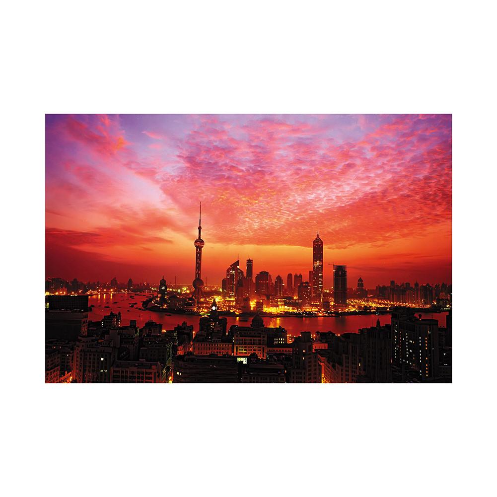 Urban Nightscape Backdrop-City Street Scene for Weddings,Birthdays,Party Banner,Picturesque Scene,Wall Tapestry