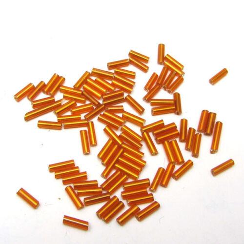 

Цветные трубчатые бусины, стеклярус, изготовление новых ювелирных изделий, чешское стекло 2*6mm оранжевый