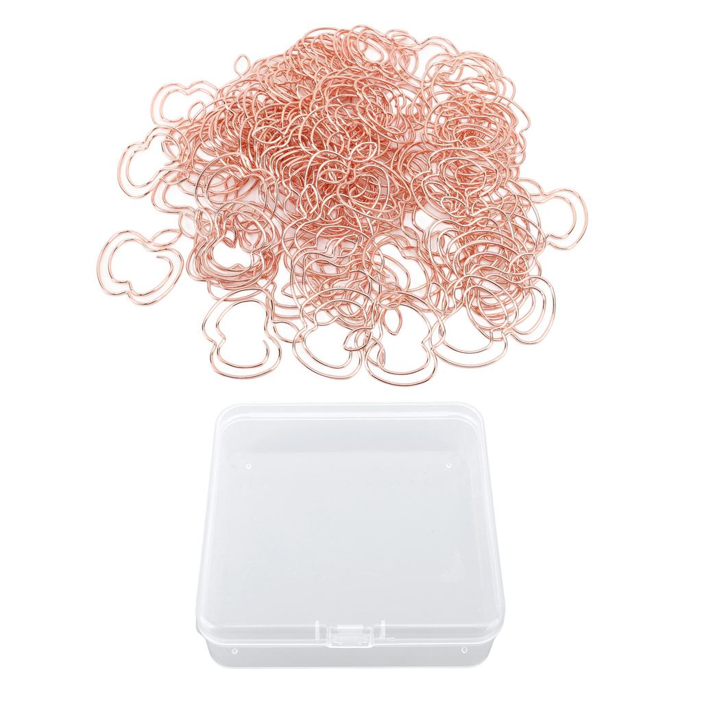 100pcs Fruit Paper Clips Cute Bookmark Pare Clips Portable Funny Small Paper Clips with Transparent 