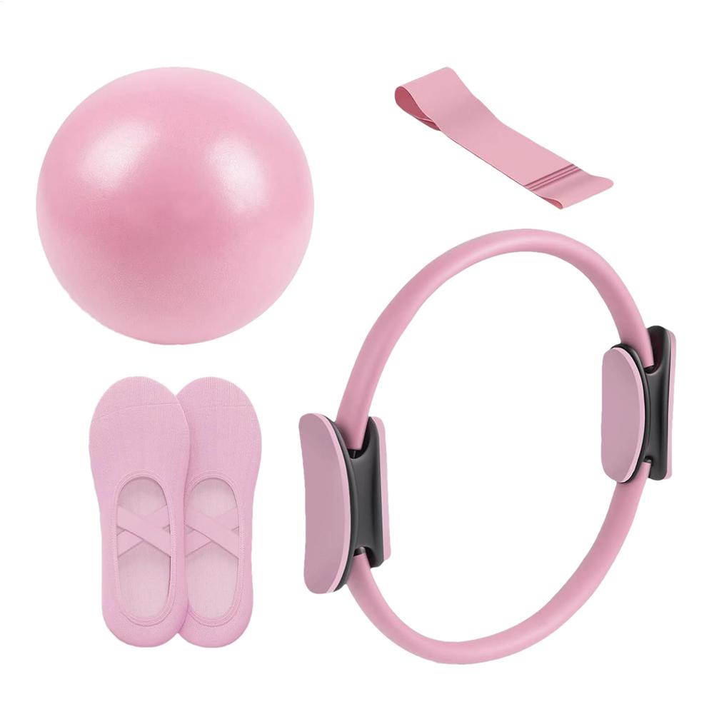 

NEW Pilates Ball And Ring Set Pilates Fitness Ring Resistance Band Exercise Workout Fitness Equipment For Pregnancy Postpartum