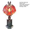Bat Wings Lamp Gothic Wings of Night Halloween Lamp Vintage Bat Table Lamp with Red Glow Cathedral Base Night Light for Spooky Horror Room Witchy