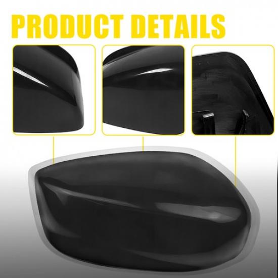 Left + Right Side Mirror Cover Cap For Honda 2008-09 2010 2011 2012 2013