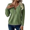 Autumn and Winter Zip Collision Side Knit Sweater Round Neck Casual Pullover Sweater
