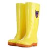 Yellow tall tube men's water shoes Jundeng men's and women's long tube rain shoes food workshop rubber shoes fishing water boots