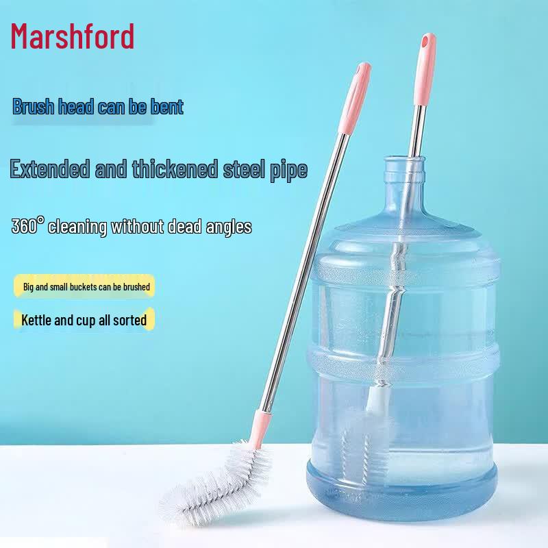 Ma Shi Fu Long-Handle Bendable Water Bottle & Oil Pot Cleaning Brush