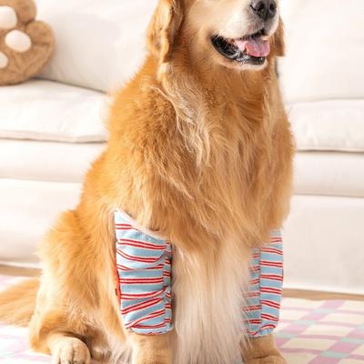 Gestreiftes Design Hund Ellbogenwärmer Cartoon-Muster Weicher Welpen Gelenkschutz Verdickt Bequem Hundekniepolster Mittlere Hunde