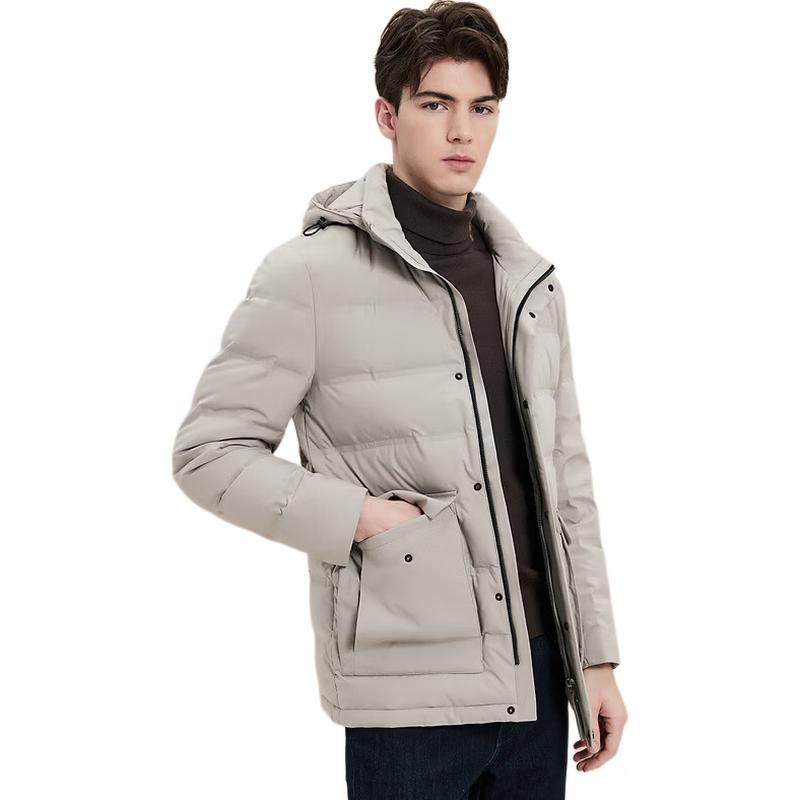 Men s Graphene Heated Duck Down Hooded Jacket XL