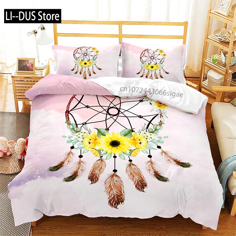 

Comforter Dreamcatcher Bohemia Comforter Microfiber Feather Bedding Set Full Twin For Girls Teens Adults Bedroom Decor Comforter (quilt)-EU Single(135*200cm)3pcs